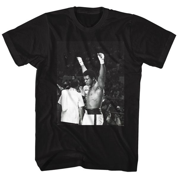 

muhammad ali hands in the air black menshort sleeve t shirt 100% cotton short sleeve summer t shirt youth