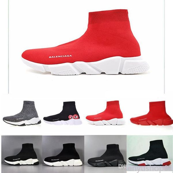 

speed trainer socks shoes for men women triple black white red casual shoes fashion sneakers ankle 7-11 z1