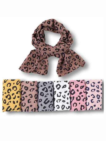 

140cm leopard cotton baby boys girls warm scarf autumn winter wool warm infinity kids scarf soft, Blue;gray