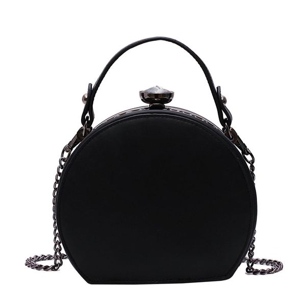 

women crossbody bags shoulder bag small round bag retro 2020 pu leather handbag female messenger for women chain soft purse