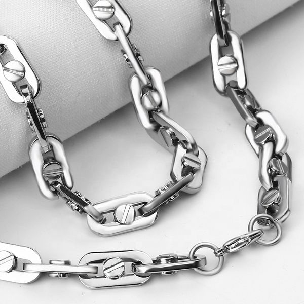 

wholesale polished titanium steel fashionable necklace chain simple chain