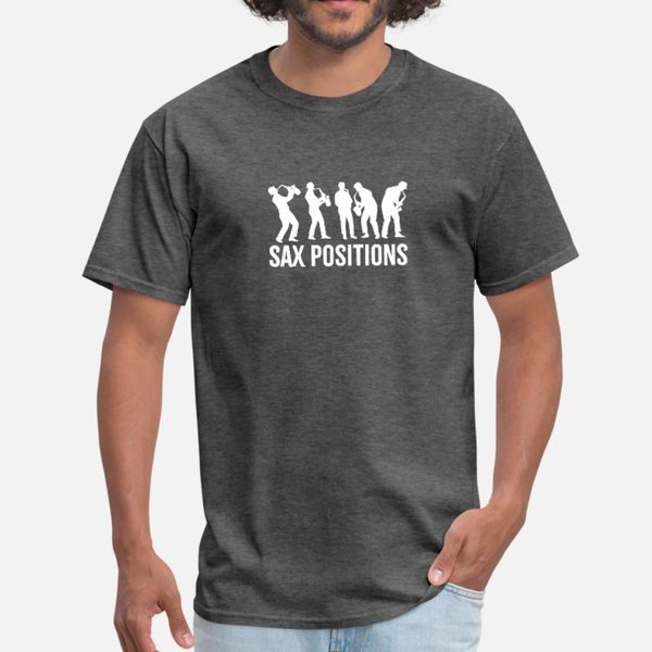 

sax positions for saxophone musicians jazz fans t shirt men printing short sleeve plus size 3xl pattern cute fashion summer standard shirt