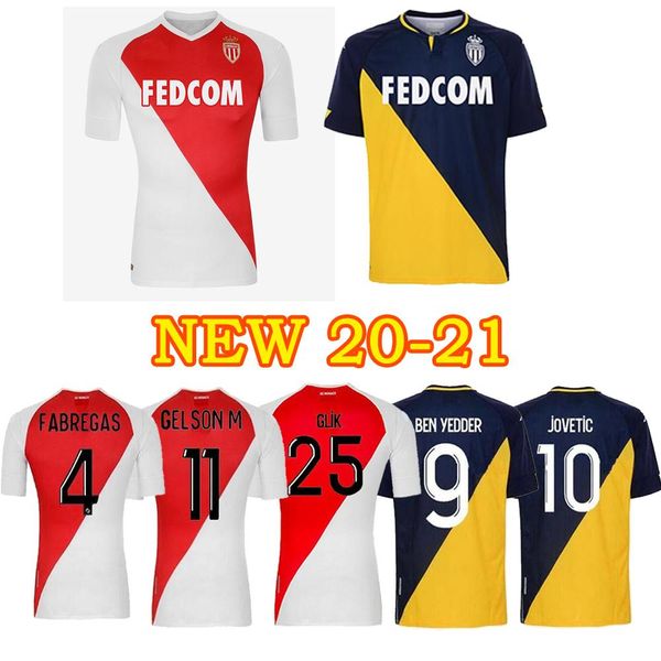 

20 21 as monaco soccer jerseys fabregas 2020 2021 golovin ben yedder football shirt henry gelson.m maillot de foot, Black;yellow