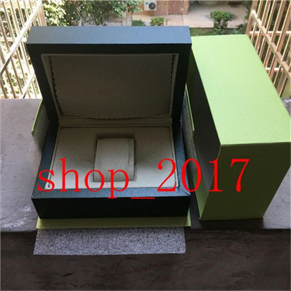 

xx новый роскошный дизайн темно-зеленый корпус часов rolex часы подарочной коробке этикетки брошюра карты и бумаги упакованы в английский шв, Black;blue