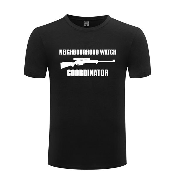 

neighborhood watch координатор смешные новизны мужская футболка футболка мужчины 2018 новый короткие рукава o шеи хлопка повседневный top te