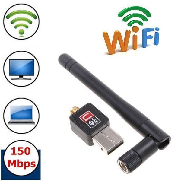 

cgjxs2018 mini 150mbps usb wifi wireless adapter network lan card with 5dbi antenna ieee 802 .11n /g /b 150m mini adapters with package