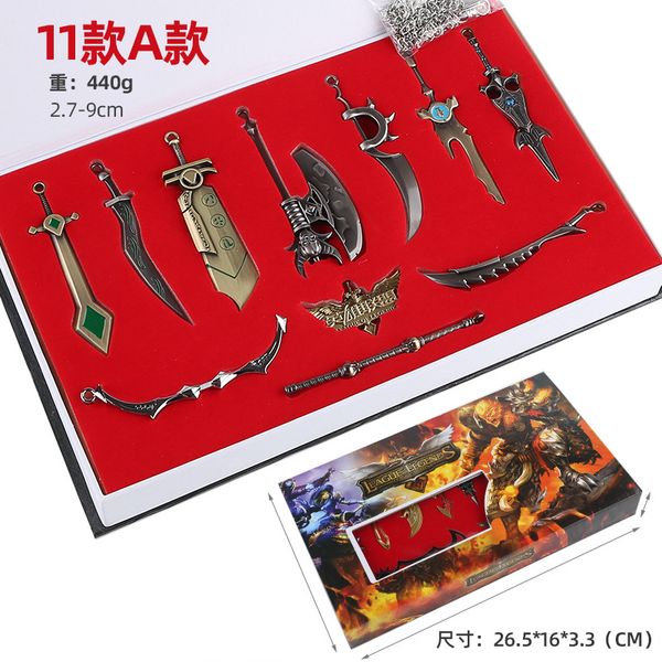 

новые прибытия lol героя оружие игрушки подвеска 2.7-9cm hot game alloy keychain аниме аксессуары key ring сеть