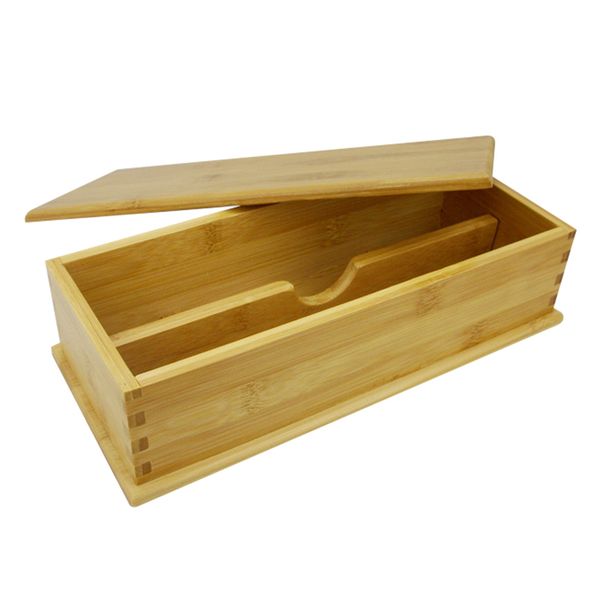 

spoon draining bamboo tableware organizer with lid kitchen durable household