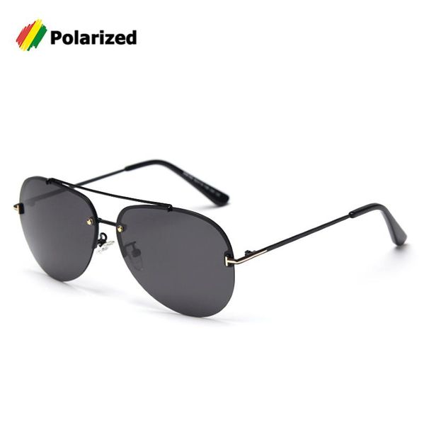 

jackjad 2020 fashion half frame pilot style polarized sunglasses men driving t brand design sun glasses s98169, White;black