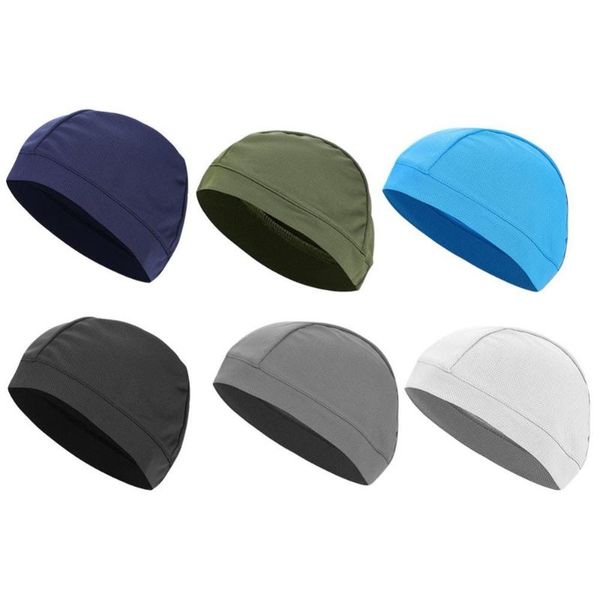 

cycling caps & masks 3 colors men women wind-proof quick dry under bike helmet liner cap soild for outdoor sport bicycle, Black