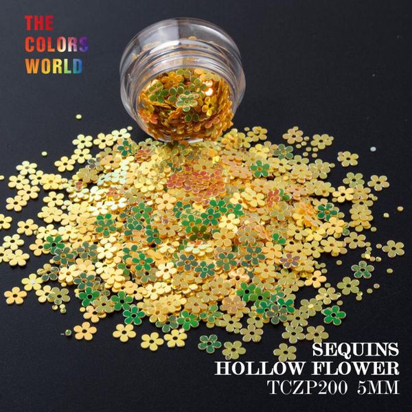 

tct-112 hollow flowers shape 5mm sequin for nail art decoration body art nail gel polish manual diy decoration crafts, Silver;gold