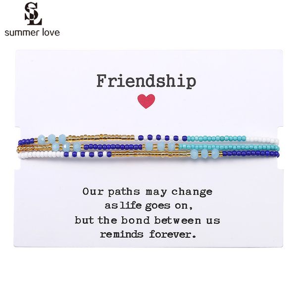

beaded, strands bohemian multicolor small bead bracelet for women girls fashion handmade adjustable layered bracelets 2021 friendship jewelr, Black