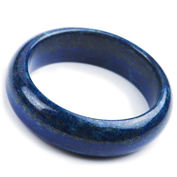 

bangle genuine blue lapis lazuli natural stone bracelet bangles for women round charm jewelry inner diameter 55mm, Black