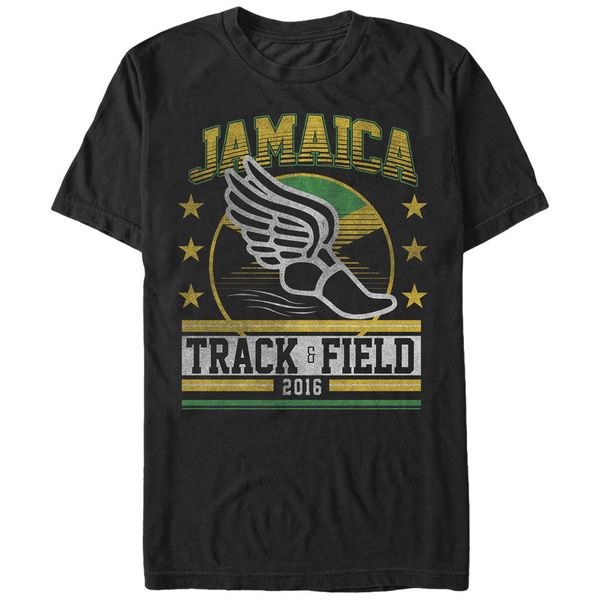 

2019 fashion 100% cotton t shirt jamaica track and field 2016 mens graphic t shirt tee shirt