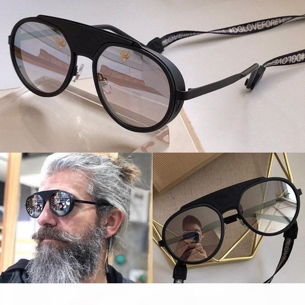 

new fashion women 2210 designer sunglasses round retro frame with rope color coated lens avant-garde pop style uv400 lens quality, White;black