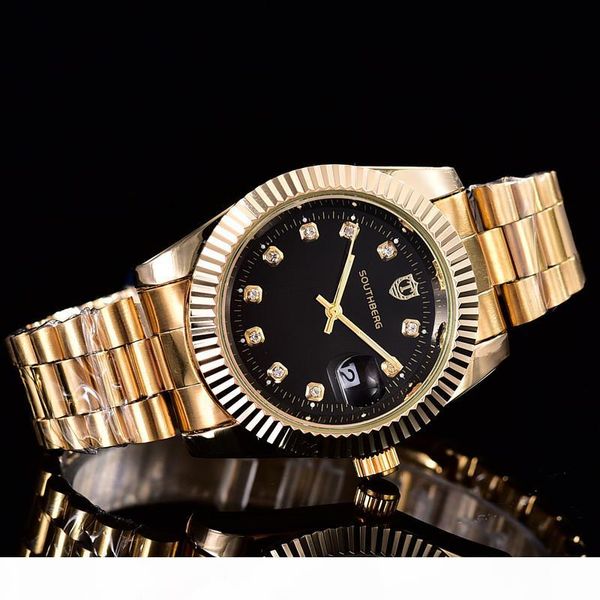 

stainless steel bands men two date watch women wristwatch quartz watch clock fashion watches, Black;brown