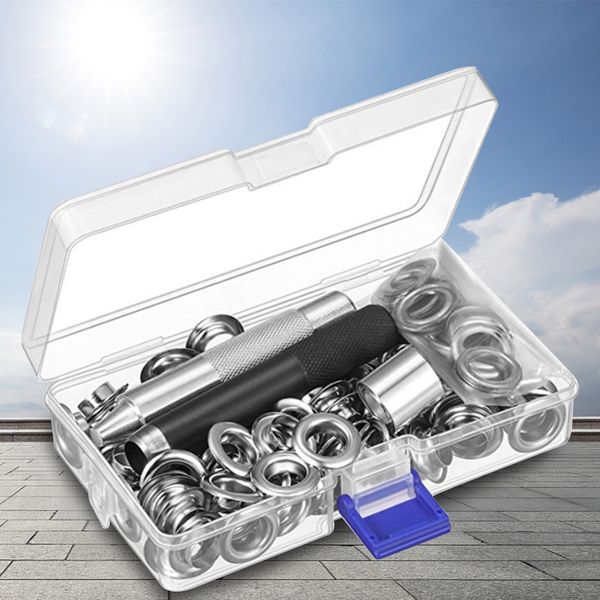 

100pcs 12mm crafts metal eyelets home sewing shoes clothes repair grommets kit