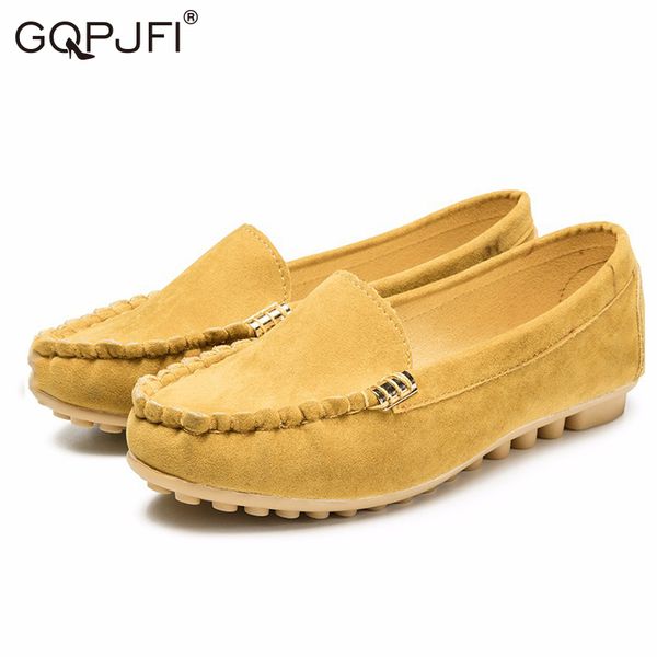 

gqpjfi boat shoes 2020 new frosted leather beef tendon bottom flat casual peas shoes women's soft bottom pregnant mothers, Black