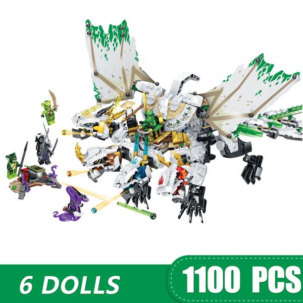 

1100pcs small building blocks toys compatible with legoing ninja the ultra dragon gift for girls boys children diy