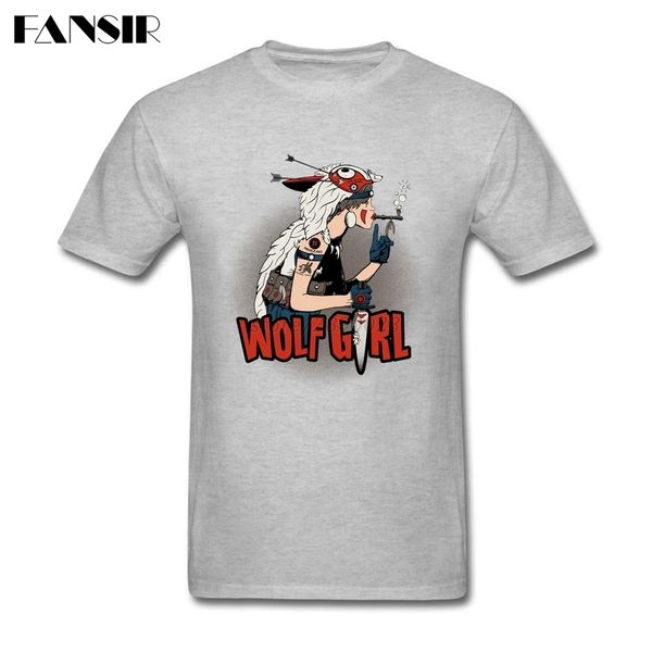 

летняя футболка мужчины японского аниме футболка принцесса мононоке с коротким рукавом o-образным вырезом хлопок майка