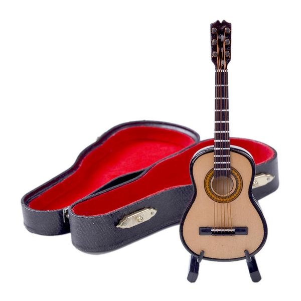 

mini guitar mold with support miniature wooden musical instruments birthday gift