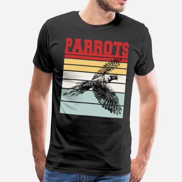 

parrots t shirt men design cotton euro size s-3xl fitness authentic summer original shirt