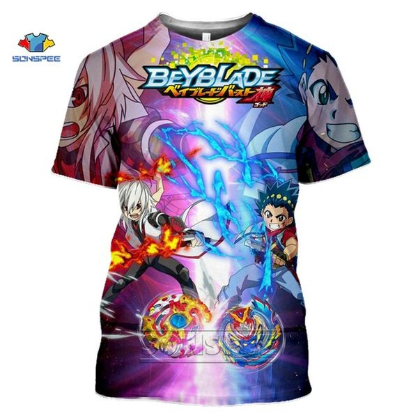 

beyblade burst evolution anime summer men homme 3d print shirts kawaii horror hentai men clothing