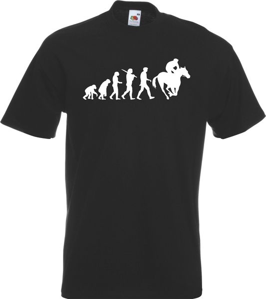 

2019 fashion evolution of jockey horse rider racings t-shirt tshirt all szs and clrs tee shirt