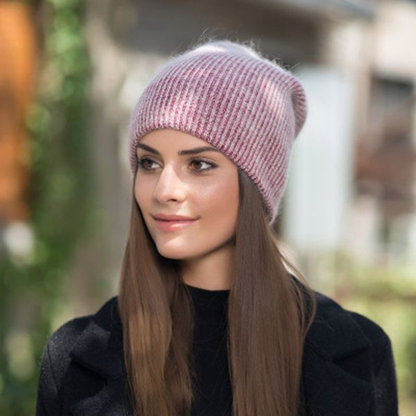 

dvacaman 2020 new simple fur beanie hat for women winter hat for girls skullies warm gravity falls cap gorros female cap, Blue;gray