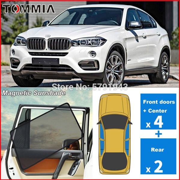 

for x6 2008-2020 car windows magnetic fabric sun shade uv ray blocking mesh car window shade