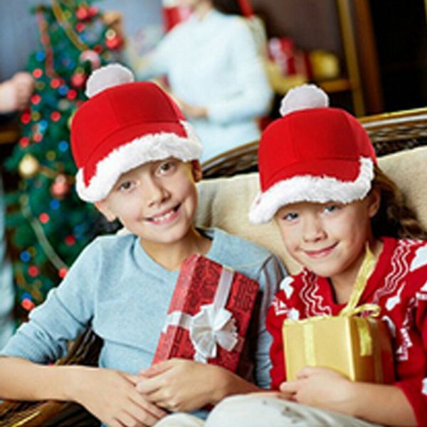 

faroot christmas party santa hat velvet red and white cap for santa claus costume christmas hats