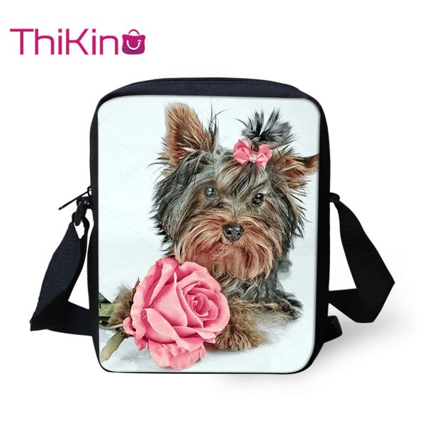 

thikin yorkshire terrier shoulder messenger bag crossbody school supplies school supplies shopping bags mochila infantil