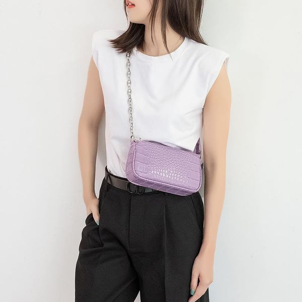 

bag lady handbag crossbody bag wild crocodile pattern long stick niche retro one shoulder 2020 armpit bag gift 1112