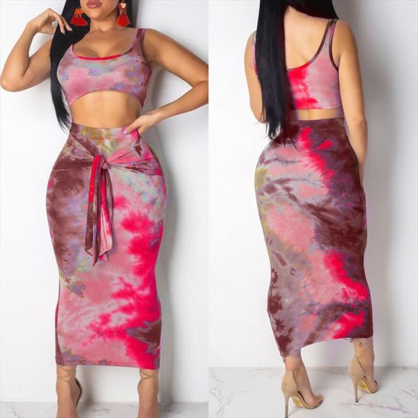 

2019 two pieces set for women two piece suit bodycon bandage skirts crop womens set summer suit outfit matching set, Gray
