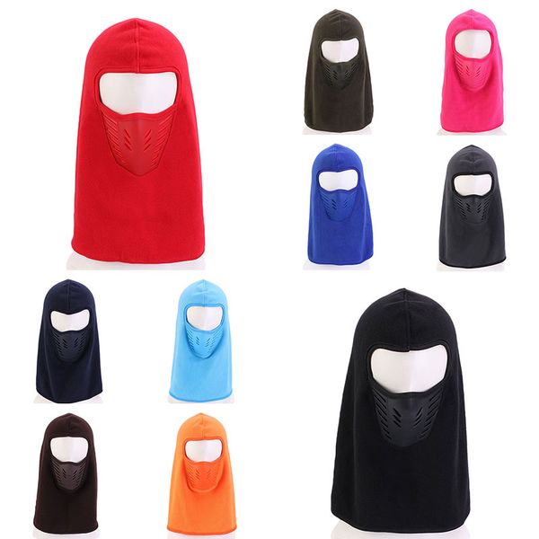 

wide brim hats outdoor windproof winter warm face mask dustproof solid protection cycling cap polyester accessories high quality, Blue;gray