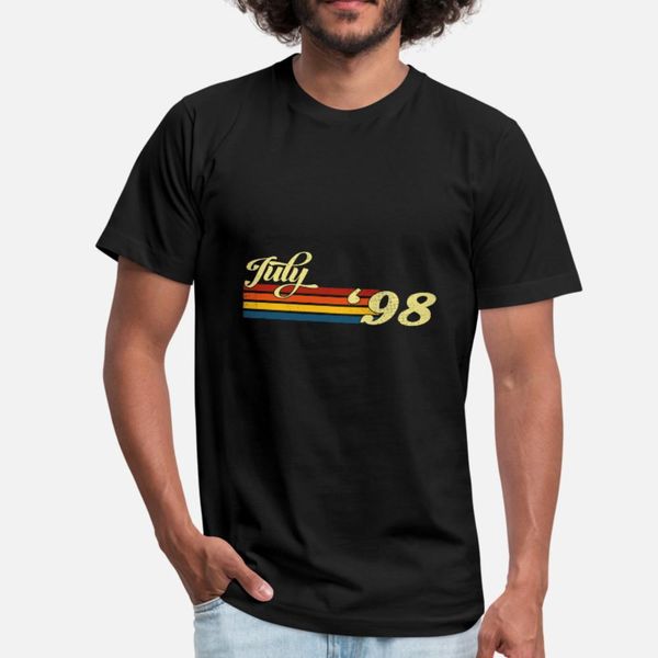 

июль 1998 урожай подарков тенниска мужчин вязаная майка crew neck охладиться интересная новая мода лето оригинальная рубашка