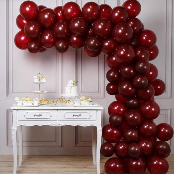 

party decoration wine red balloons matte for wedding decoration, baby shower