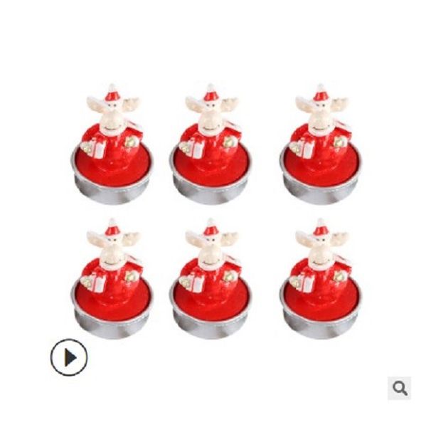 

2020 christmas craft gift candle painting decoration christmas tree santa claus snowman cartoon candle 006