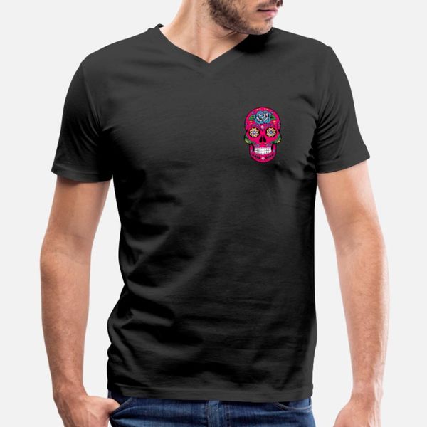 

mexican inspired skull tattoo halloween gift idea t shirt men designer 100% cotton plus size 3xl unique graphic funny casual vintage shirt