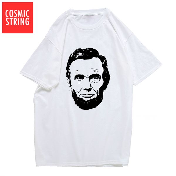 

cosmic string cotton summer abraham lincoln print men t shirt casual short sleeve men tshirt cool t-shirt male loose tee shirts