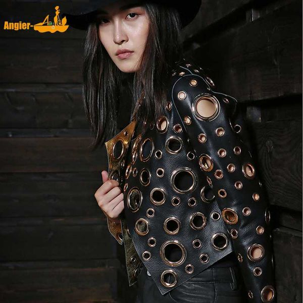 

lady genuine sheep leather short jacket 100% real sheep leather coat, Black