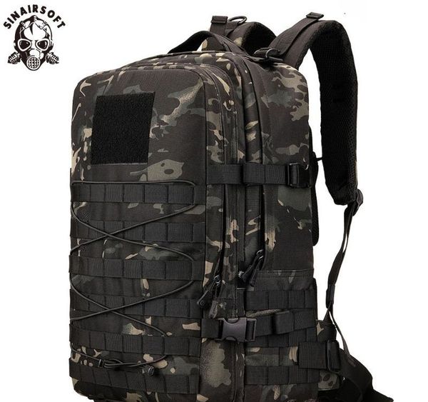 

45l nylon tactical backpack army outdoor rucksack camping tactical backpack hiking sports molle pack climbing bag bags