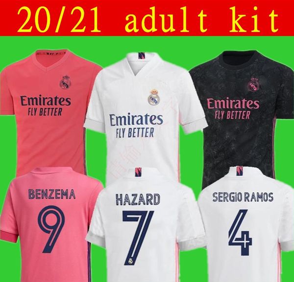 

real madrid jerseys 2020 hazard isco reiniesoccer jersey sergio ramos modric bale football shirt uniforms kit 20 21 camisetas ea sports men, Black;yellow
