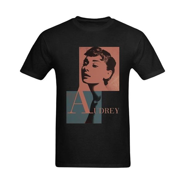 

2019 summer tee shirt xouaen men's audrey hepburn poster t-shirt cotton t-shirt