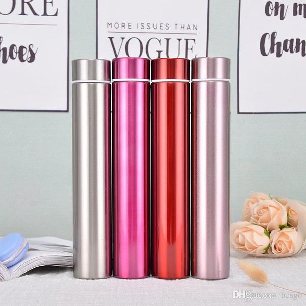 

260ml mini slender bottle vacuum flask thermo coffee mugs travel bottle self-defense gift 304 stainless steel mug custom vt0139