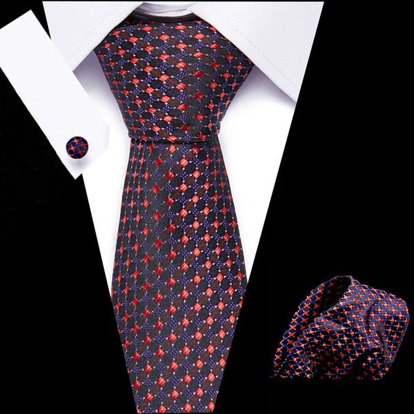 

luxury mens tie 8cm pink black plaids silk neckwear jacquard woven neck ties for men formal business wedding necktie, Black;gray