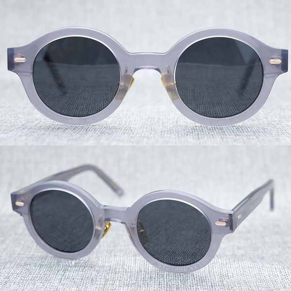 

unique personality sunglasses handmade acetate polarized sunglasses vintage round 2020 fashion uv400, White;black