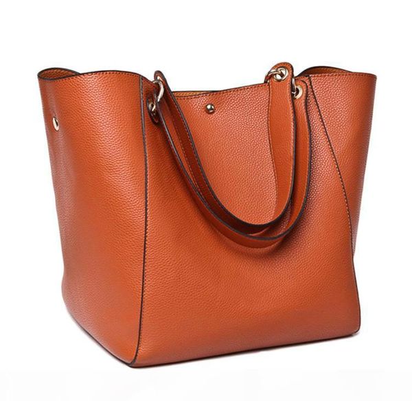 

handbag litchi pattern large capacity usa style women handbag fashion totes soft leather purse women bag