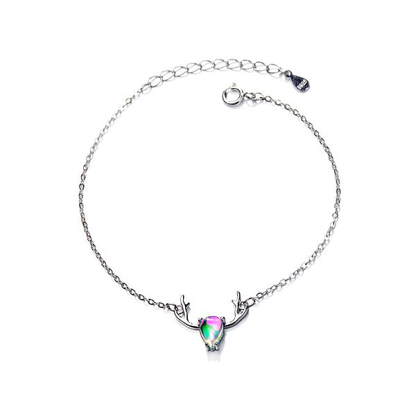 

fantasy elk horn moonstone bracelet female sika deer bracelet christmas gift, Black