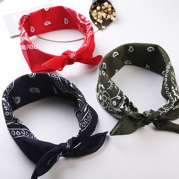 

other shuangr hip hop black bandana headwear hair band neck scarf wrist wraps square scarves headbands turban head wrap, Golden;white
